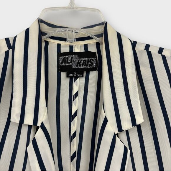 Urban Outfitters Ali & Kris Open Cropped Blazer in Blue Stripe Women’s Size S - Picture 5 of 11